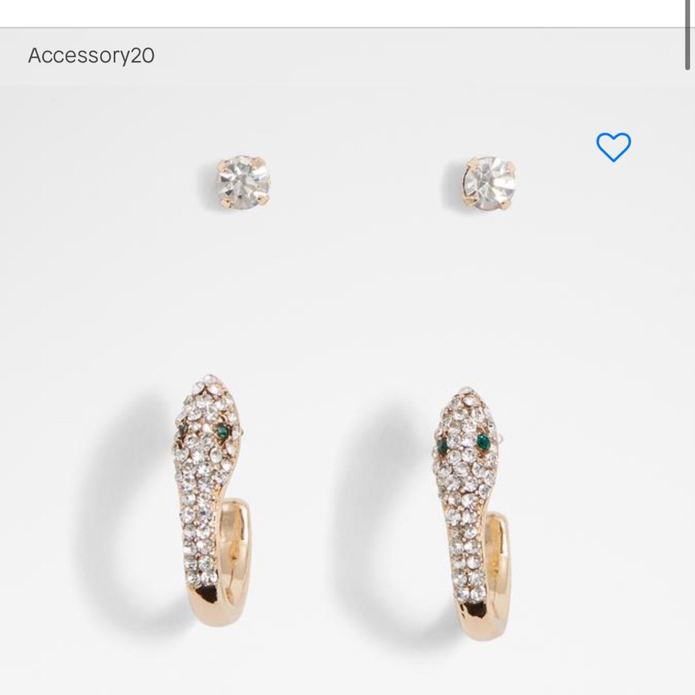 Aldo Gold and Silver Crystal Earrings